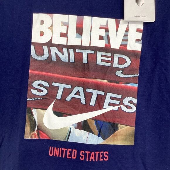 Men's Nike Believe" U.S.A. Olympics Tee- NWT navy Blue small - Picture 3 of 8